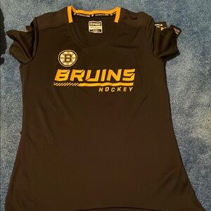 Reebok Bruins Hockey T-Shirt - Black and Yellow